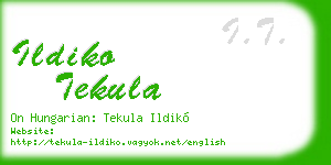 ildiko tekula business card